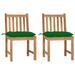 Buyweek Patio Chairs 2 pcs with Cushions Solid Teak Wood
