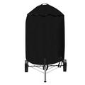 COFEST Charcoal Grill Cover For 22 Inch Grill-Kettle BBQ Gas Grill Cover With Hook&Loop And Drawstring Light Material For All Season Black B