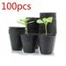 100pcs/set Household Garden Black Plastic Plant Practical Durable Soft Plant Nutrition Pots Seedlings Flower Plant Co