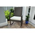 New Spring Patio Deluxe Indoor/Outdoor Woven PE Rattan King Rocker (Espresso Rattan/White Cushion)