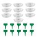 Wharick 10pcs Plant Pot Saucer Durable Plastic Plant Trays for Indoor Round Flower Plant Pot Saucer with 10 pcs Plant Labels Gardening Tools (6/8/10/12inch)