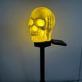 SDJMa Halloween Decorations Solar Stake Lights Waterproof Skull Solar Lights Outdoor Scary Halloween Landscape Lights for Garden Yard Lawn Walkway Warm White