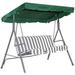 canopy patio outdoor 65 x45 swing canopy replacement porch top cover seat furniture (green)
