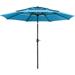 3-Tier Patio Parasol - 10Ft Vented Outdoor Table Umbrella W/Double-Layer Cloth & Large Shade & Push-Button Tilting For Yard/Garden/Park/Garden