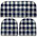 DÃ©cor Indoor Outdoor Farmhouse Buffalo Plaid 3 Piece Tufted Wicker Cushion Set 1 Loveseat 2 U-Shape ~ Choose Color Size (Blue Buffalo Plaid LS 44 X 22 US 21 X 21 )