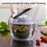 opvise 5L Vegetable Dehydrator Convenient Salad Spinner Drain Basket Large Capacity Fruit Washer