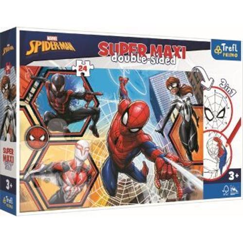 Primo Super Maxi Puzzle 24 Teile Und Malvorlage Marvel Spiderman