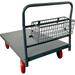 Flatbed Platform Cart Industrial Dolly Cart Heavy Duty 60â€� x 30â€� Platform Hand Truck Push Cart Super Heavy Duty Flatbed Cart with 3000Lb Capacity 8 Swivel Wheels Commercial Moving Cart w/Basket