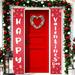 Shpwfbe Valentines Day Decor Valentines Day Backdrop The Porch Of The Couplet Decorative Curtains And Banners Hang On A Family Vacation Party On Valentine s Day Valentines Day Decor Wall Decor