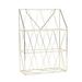 Hemoton Magazine Holder Hanging Wall-mounted Newspaper Book File Organizer Basket Iron Shelf Storage Container Display Stand Metal Basket Holder Wire Rack Storage Holder Rack (Golden)