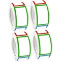 4 Rolls Color Blank Stickers Gift Tags Stickers Name Badge Labels Name Tags Sticker Red Tags Expiration Labels Name Tag Stickers Sticker Labels Work Name Tags Labels Stickers Food