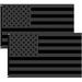 2Pc All Black American Flag 3X5 Ft Canvas Header And Double Stitched