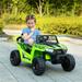 CIPACHO 12V Electric Ride on Cars Realistic Off-Road UTV Battery Powered Ride On Truck Motorized Vehicles for Kids Music Spring Suspension LED Light Green
