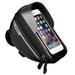 Bike Front Frame Touch Screen Waterproof Phone Bag Top Tube Pannier (Black)