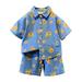 Quealent 1st Birthday Boy Outfit Sunflower Print Denim Top and Shorts Summer Outdoor Casual Suit 4 Piece Set Boy Denim Boys Childrenscostume D 12-18 Months