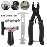 Bike Link Plier + Chain Breaker Splitter Tool + Chain Checker + 3 Pairs Bicycle Missing Links Bike Link Opener Closer Plier Chain Cutter Connector Wear Indicator Tool (New Version)