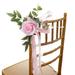 Chair Back Flower Decoration Flower Wedding Chair Back Flower Imitation Rose
