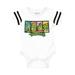 TMNT 90s Retro Turtle Cartoon Logo Football Romper Boy Girl Infant Baby Brisco Brands 6M