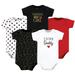 Hudson Baby Infant Girl Cotton Bodysuits Girl Daddy Red Black 5Pk 6-9 Months