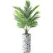 Artificial Tree In Modern Planter Fake Areca Tropical Palm Silk Tree For Indoor And Outdoor Home Decoration - 66 Overall Tall (Plant Plus Tree)