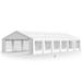 Summit Living 20 X 40 FT Party Tent Outdoor Canopy Tent for outside party wedding tent with 12 Sidewalls White