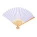 Handmade Paper Folding Fan Handmade for Kids Drawing Hand Folding Fan White Paper Hand Fan for Party Favors to 12 Inch