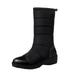 Snow Boots For Women Winter Warm And Plush New Flat Bottom Thickened Down Cloth Medium Snow Boots Large Women Boots Black 43 Hxroolrp