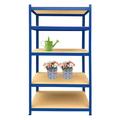 27.5 x 11.8 x 59in Blue Utility Shelving Unit Storage Rack 5-Tier Adjustable Industrial Heavy Duty Metal Garage Shelving Unit 386lbs Load Capacity per Tier with Anti-Slip Feet Boltless Installation