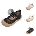 LYCAQL Kids Baby Girls Breathable Casual Shoes Princess Shoes Bow Shoes Girls Single Shoes Spring Toddler Tennis Shoes Size 8 (Black 11.5 Little Child)