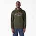 Dickies Men's Water Repellent Camo Logo Hoodie - Moss Green Size 2Xl (TW22C)