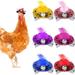 6 Pieces Chicken Hats for Hens Mini Hat Tiny Pet Hat with Adjustable Elastic Chin Strap Chicken Helmet Tiny Pets Funny Halloween Accessories Rooster Duck Parrot Poultry Stylish Show Costume - shape1