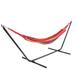 76" Wide Striped Woven Cotton Single Brazilian Hammock - 77"