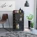 France Multifunctional Wine Storage Rack Glass Door Wine Cabinet with 8 Cube Cabinet Can Move Tableware Cabinet Buffet Cabinets