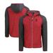 Men's Cutter & Buck Heather Charcoal/Red Minnesota Twins Mainsail Full-Zip Hooded Jacket