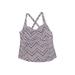 Beach Bump By Motherhood Swimsuit Top Pink Chevron/Herringbone Swimwear - Women's Size Large Maternity