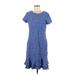 Sara Campbell Casual Dress - DropWaist: Blue Dresses - Women's Size Medium