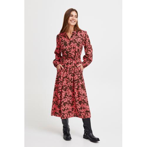 „Blusenkleid FRANSA „“Fransa FRCINA DR 1″“ Gr. s, US-Größen, braun (carafe ao23 two col flower) Damen Kleider Blusenkleider“
