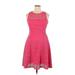 Maggy London Casual Dress - Fit & Flare: Pink Dresses - Women's Size 10