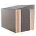 AECOJOY 6 ft. W X 8 ft. D Metal Lean-To Storage Shed 80.3 H x 71.7 W x 96.7 D in Brown/Dark Gray | 5' 11 7/10" W X 8' 7/10" D X 6' 8 3/10" H | Wayfair