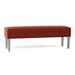 Ambella Home Collection Livery Upholstered Bench Polyester/Performance Fabric/Cotton in Red/Gray/Brown | 20 H x 56 W x 18 D in | Wayfair