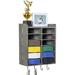 MyGift 13.6 H x 11.4 W Solid Wood Trophy Display Shelf in Gray | 13.6 H x 11.4 W x 5.3 D in | Wayfair WAYSPO1041GRY