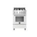 Bertazzoni Master 24" 2.4 Cubic Feet Natural Gas Freestanding Convection Range, Glass in White | 23.81 W x 27.38 D in | Wayfair MAST244GASBIE