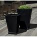 Darby Home Co Westmere Fiberglass Clay Composite Pot Planter Fiberglass in Black | 35.5" H x 23" W x 23" D | Wayfair