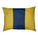 East Urban Home North Carolina Wild Dog Outdoor Dog Pillow Polyester in Blue/Yellow | Medium (28" W x 18" D x 9.5" H) | Wayfair