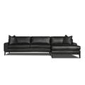 Gray Reclining Sectional - Eleanor Rigby Como 88" Wide Genuine Leather Sofa Genuine Leather | 35 H x 88 W x 41 D in | Wayfair COMO-32-SOF-TAUP-SS