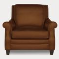 Club Chair - Eleanor Rigby Gabriella 41" W Club Chair Wood/Genuine Leather in Green/Gray | 38 H x 41 W x 41 D in | Wayfair GABR-10-ROD-GREY-ESP