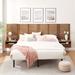 Render Wall Mount King Headboard & Modern Nightstands by Modway Wood in Brown | Wayfair MOD-7117-WAL