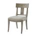 Theodore Alexander Echoes Slat Back Side Chair Wood/Upholstered/Fabric in Gray | 36.25 H x 21 W x 24.5 D in | Wayfair CB40029.1BYY