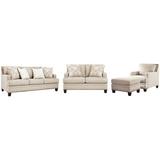 Signature Design by Ashley Claredon 4 - Piece Living Room Set Polyester in Brown | 39 H x 84 W x 40 D in | Wayfair Living Room Sets PKG002316