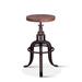 Williston Forge Eamon Swivel Solid Wood Adjustable Height Bar Stool Wood/Metal in Black/Brown | 16 W x 16 D in | Wayfair